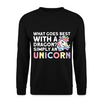 Unicorn Dragon Unicorn Unicorn Lovers - Unisex Sweatshirt - black - Front - Alina (178cm) & Michal (187cm)