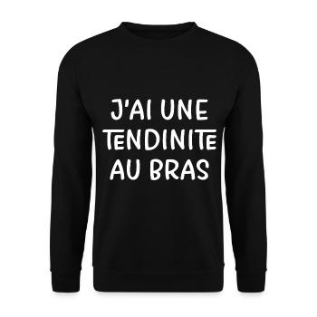 J'ai une tendinite au bras - Sweat-shirt Unisexe - noir - Devant - Alina (178cm) & Michal (187cm)