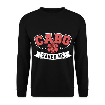 Transplantation cardiaque Chirurgie cardiaque Chirurgie cardiaque Chirurgie cardiaque Bypass - Sweat-shirt Unisexe - noir - Devant - Alina (178cm) & Michal (187cm)
