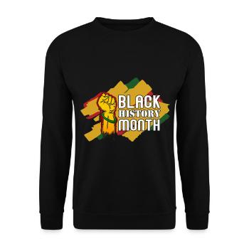 Black History Month Black History - Unisex Sweatshirt - black - Front - Alina (178cm) & Michal (187cm)