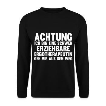 Ergotherapie Ergotherapeutin - Unisex Pullover - Schwarz - Vorne - Alina (178cm) & Michal (187cm)