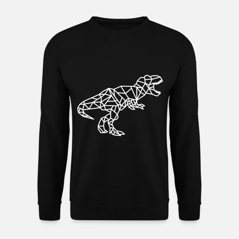 T Rex Geometric Lines - Unisex Sweatshirt - black