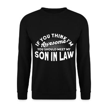 Meet my son-in-law - Unisex Sweatshirt - black - Front - Alina (178cm) & Michal (187cm)