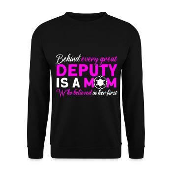 Mama Assistant Sheriff Mama Mother - Unisex Sweatshirt - black - Front - Alina (178cm) & Michal (187cm)