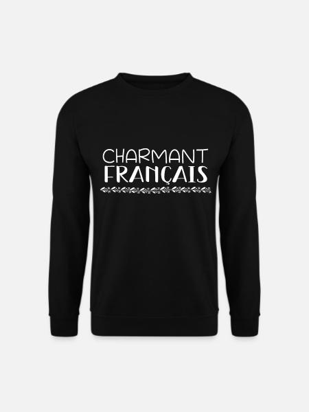 Charmant français - Sweat-shirt Unisexe - noir