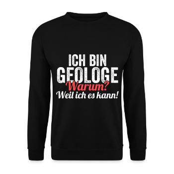 Geologie Fossiliensammler Fossilien Geologe - Unisex Pullover - Schwarz - Vorne - Alina (178cm) & Michal (187cm)