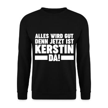 Kerstin - Unisex Pullover - Schwarz - Vorne - Alina (178cm) & Michal (187cm)