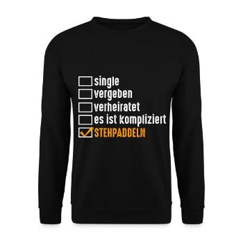 Stand Up Paddeling - Unisex Pullover - Schwarz - Vorne - Alina (178cm) & Michal (187cm)