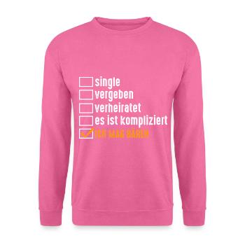 Beziehungsstatus Braunbär Bär - Unisex Pullover - Pink - Vorne