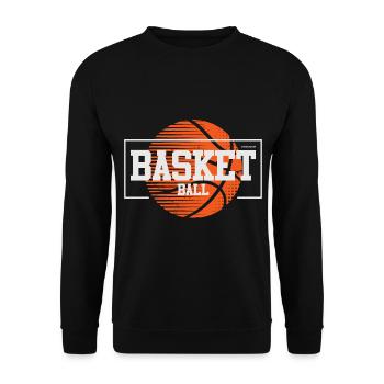 Basketball Basketballer - Unisex Pullover - Schwarz - Vorne - Alina (178cm) & Michal (187cm)