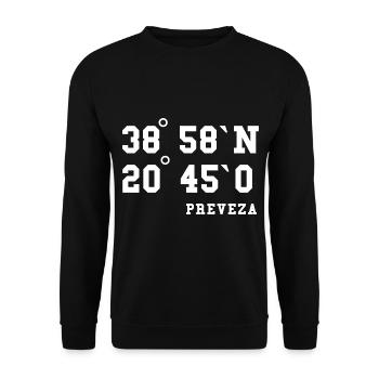 Preveza Coordinates Greece Holiday Idea - Unisex Sweatshirt - black - Front - Alina (178cm) & Michal (187cm)