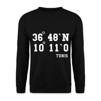Tunis Vacances Tunisie Idée de voyage - Sweat-shirt Unisexe - noir - Devant - Alina (178cm) & Michal (187cm)