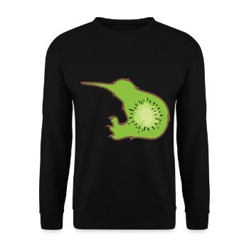 Kiwi bird - Unisex Sweatshirt - black - Front - Alina (178cm) & Michal (187cm)