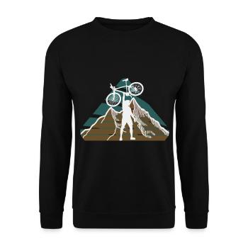 Vélo Vélo VTT VTT Vélo Sport Motif - Sweat-shirt Unisexe - noir - Devant - Alina (178cm) & Michal (187cm)