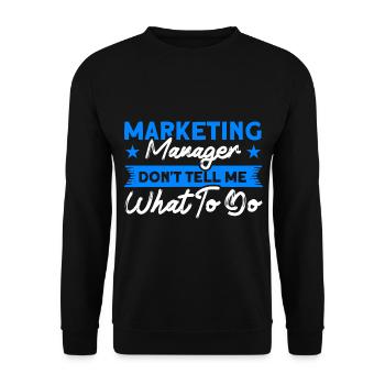 Manager Marketing Manager Digitales Marketing - Unisex Pullover - Schwarz - Vorne - Alina (178cm) & Michal (187cm)