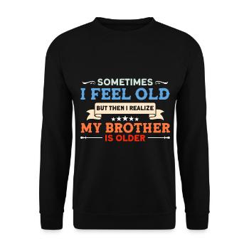 Personnes âgées Grand-père sarcastique - Sweat-shirt Unisexe - noir - Devant - Alina (178cm) & Michal (187cm)