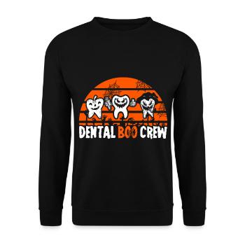 Dentist Halloween Costume Dental Assistant - Unisex Sweatshirt - black - Front - Alina (178cm) & Michal (187cm)