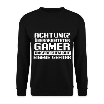 Gaming Zocken Zocker Gamer - Unisex Pullover - Schwarz - Vorne - Alina (178cm) & Michal (187cm)