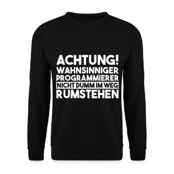 Programmieren Entwickler Coder Programmierer - Unisex Pullover - Schwarz - Vorne - Alina (178cm) & Michal (187cm)