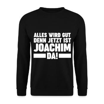 Joachim - Unisex Pullover - Schwarz - Vorne - Alina (178cm) & Michal (187cm)