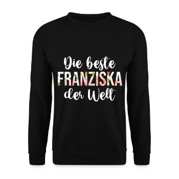Franziska - Unisex Pullover - Schwarz - Vorne - Alina (178cm) & Michal (187cm)