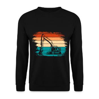 Excavatrice - Sweat-shirt Unisexe - noir - Devant - Alina (178cm) & Michal (187cm)