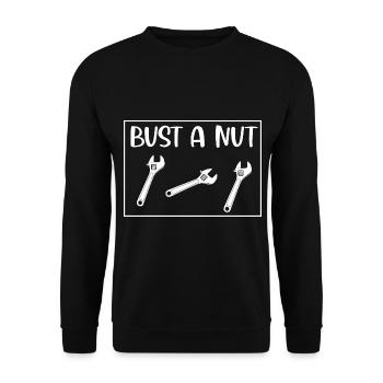 Bust a Nut Artisan - Unisex Sweatshirt - black - Front - Alina (178cm) & Michal (187cm)