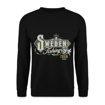 Sweden 2025 Fishing Angler Fishing Trip - Unisex Sweatshirt - black - Front - Alina (178cm) & Michal (187cm)