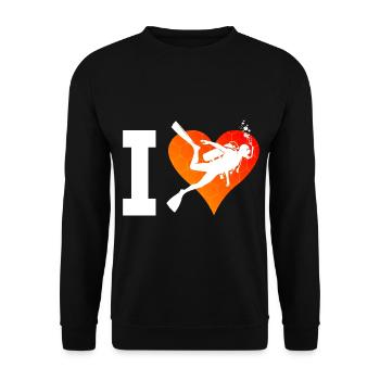 Plongée sous-marine femme Plongée sous-marine Plongeur Homme - Sweat-shirt Unisexe - noir - Devant - Alina (178cm) & Michal (187cm)