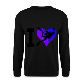 Diving Tauchen Scuba Taucher Scuba Diver - Unisex Sweatshirt - black - Front - Alina (178cm) & Michal (187cm)