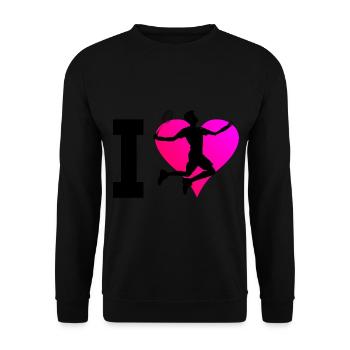 Men's Squash Women's Badminton Player - Unisex Sweatshirt - black - Front - Alina (178cm) & Michal (187cm)
