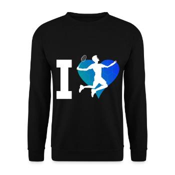 Joueurs de badminton Hommes Femmes Badminton Squash - Sweat-shirt Unisexe - noir - Devant - Alina (178cm) & Michal (187cm)