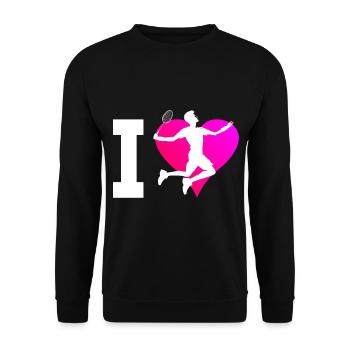 Badminton Femme Badminton Squash Badminton Hommes - Sweat-shirt Unisexe - noir - Devant - Alina (178cm) & Michal (187cm)