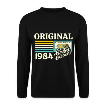40th Anniversary Cassette March 1984 Vintage - Unisex Sweatshirt - black - Front - Alina (178cm) & Michal (187cm)