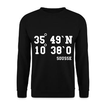 Sousse Holiday Tunisia Holiday Travel Idea - Unisex Sweatshirt - black - Front - Alina (178cm) & Michal (187cm)
