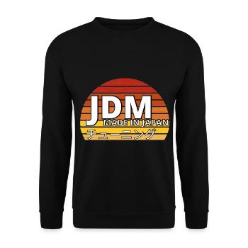 If one day the speed kills me.. / Paul Walker JDM - Unisex Pullover - Schwarz - Vorne - Alina (178cm) & Michal (187cm)