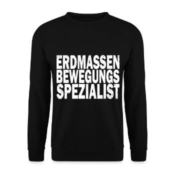 Bagger Baggerfahrer Baggerwagen - Unisex Pullover - Schwarz - Vorne - Alina (178cm) & Michal (187cm)