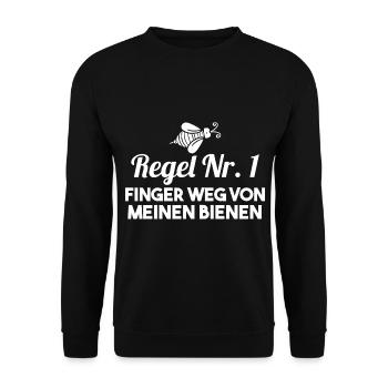 Imker Biene Bienen - Unisex Pullover - Schwarz - Vorne - Alina (178cm) & Michal (187cm)