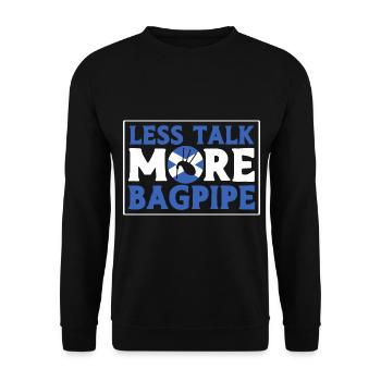 Moins parler plus de cornemuses - Sweat-shirt Unisexe - noir - Devant - Alina (178cm) & Michal (187cm)