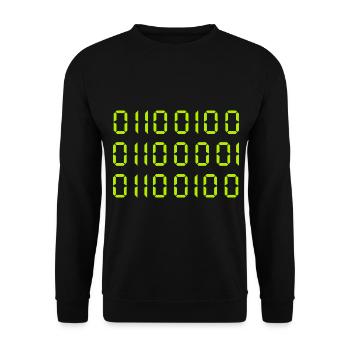 DAD - in Binär - Unisex Pullover - Schwarz - Vorne - Alina (178cm) & Michal (187cm)