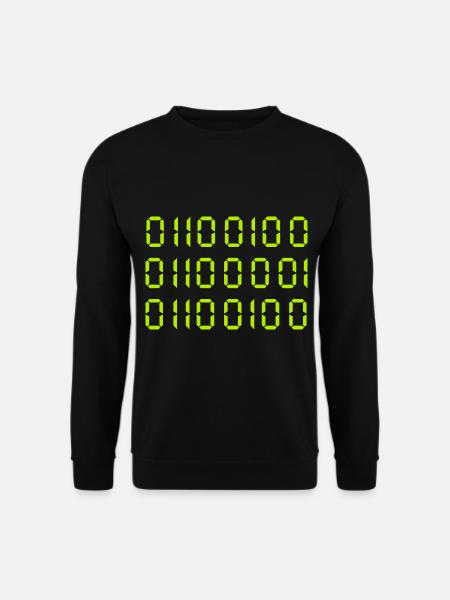 DAD - in Binary - Unisex Sweatshirt - black