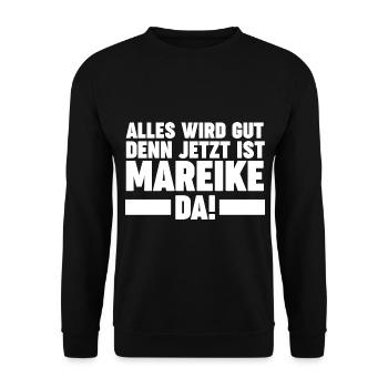 Mareike - Unisex Pullover - Schwarz - Vorne - Alina (178cm) & Michal (187cm)