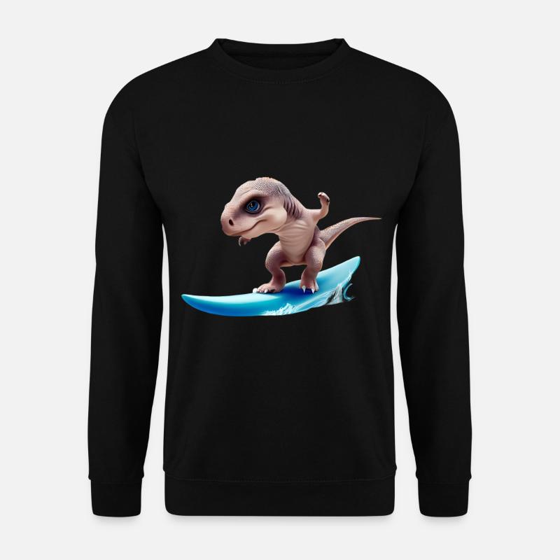 Le surfeur Dino - Sweat-shirt Unisexe - noir