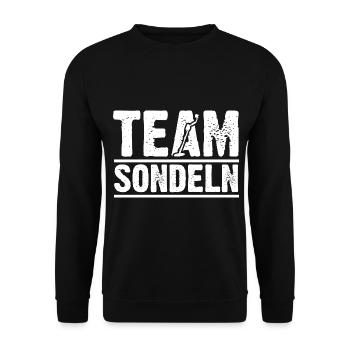 Sondler Sondeln Sondel Sondengänger - Unisex Pullover - Schwarz - Vorne - Alina (178cm) & Michal (187cm)