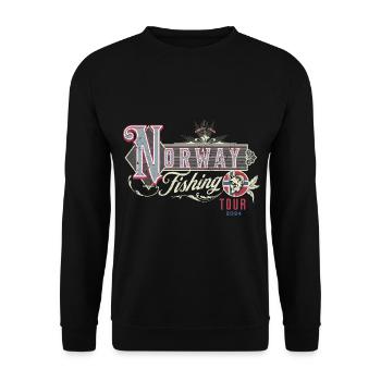 Norway 2024 Fishing Angler Fishing Trip - Unisex Sweatshirt - black - Front - Alina (178cm) & Michal (187cm)
