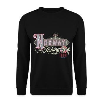 Norway 2026 Fishing Angler Fishing Trip - Unisex Sweatshirt - black - Front - Alina (178cm) & Michal (187cm)