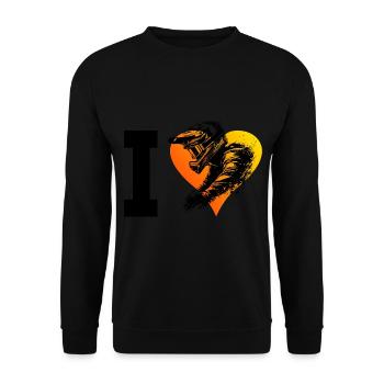 Cycling Men Cyclist Mountain Bike Cycling - Unisex Sweatshirt - black - Front - Alina (178cm) & Michal (187cm)