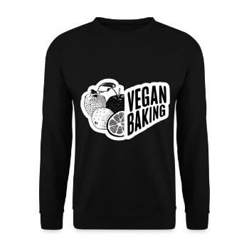 vegan baking healthy eating vegan cuisine heart - Unisex Sweatshirt - black - Front - Alina (178cm) & Michal (187cm)