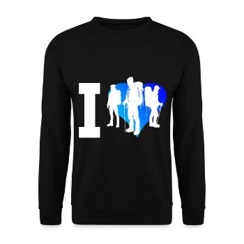 Grimpeurs Hommes Escalade Bloc Femmes - Sweat-shirt Unisexe - noir - Devant - Alina (178cm) & Michal (187cm)