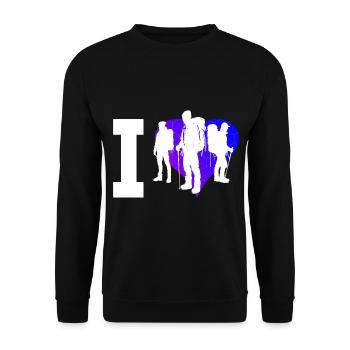 Bouldering Climbing Klettern Kletterer Boulder - Unisex Pullover - Schwarz - Vorne - Alina (178cm) & Michal (187cm)